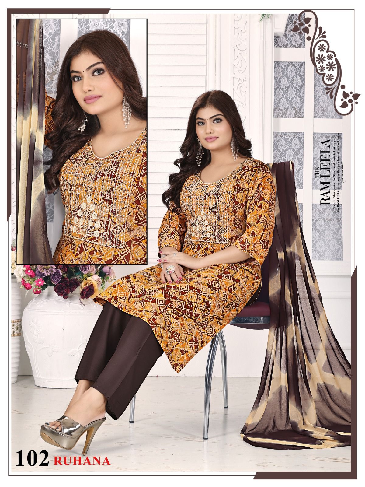 Ruhana Vol 2 By Fashion Talk Rayon Procaine Printed Kurti With Bottom Dupatta Wholesale Online
